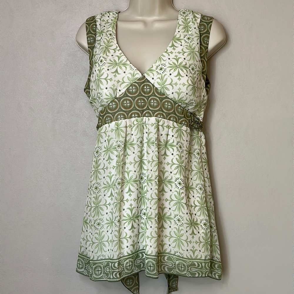 TRIXXI | SLEEVELESS TUNIC | LG | SHEER | LINED